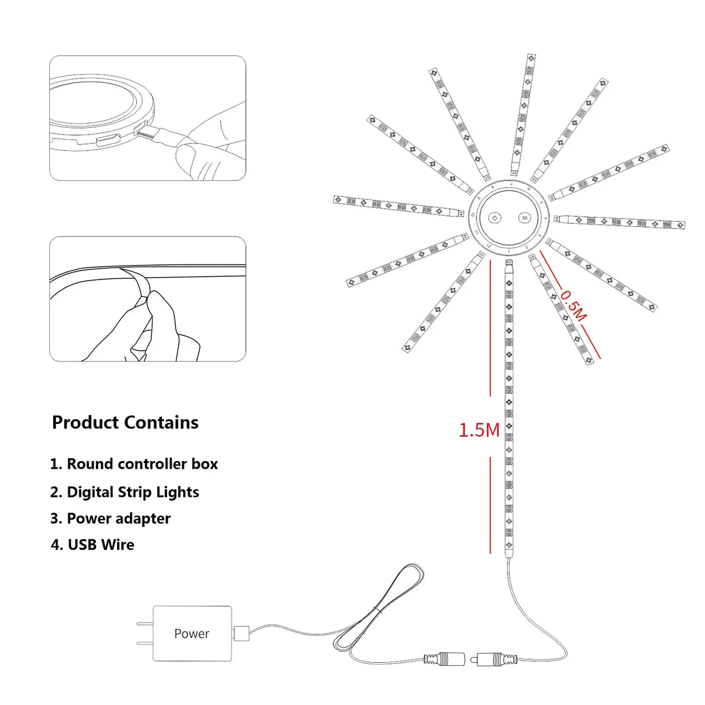 Smart RGB Fireworks Led light Pro™ اضواء الالعاب النارية الذكية